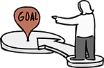 Pointing to goal