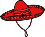 Red Sombrero Hat