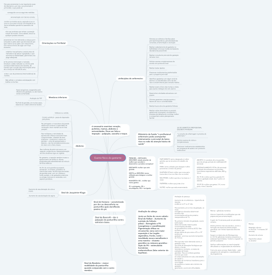 Exame físico da gestante: MindMeister mind map template | Biggerplate