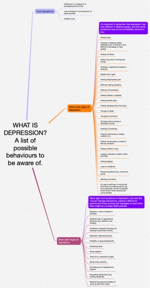 WHAT IS DEPRESSION? A list of possible behaviours to be aware of ...